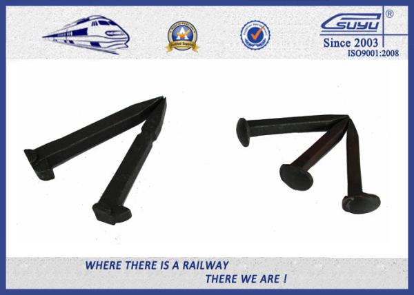 Low Carbon Steel Black Oxide Track Spike Fastening Wooden Sleeper Ss-EN10025