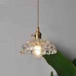 Modern Glass Flower Pendant Light Fixture Luminaire Kitchen Dining Room