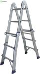 150KG Portable Aluminum Ladder 12 Steps 1.4mm Fold Up