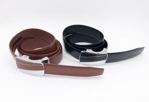 Wholesale Genuine Leather Mens Automatic Buckle Belt 3.5cm Width Black Color from china suppliers