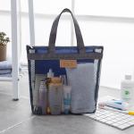 Large Capacity Zipper Close Ladies Mesh Travel Wash Bag