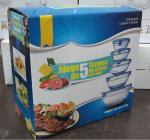 high quality clear glass bowl with plastic lid, salad bowl, fresh bowl for sale