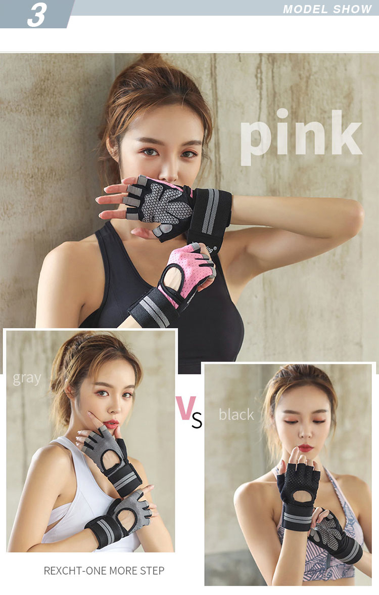 Nylon Fingerless Weight Lifting Gloves Fitness Workout Tools 150g