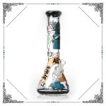 Rick And Morty Art Glass Beaker Bong 7MM Glass Smoking Ice Catcher Bongs Hookah