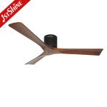 Flush Mount Solid Wood Blade Ceiling Fan Noiseless 5 Speeds Remote Control