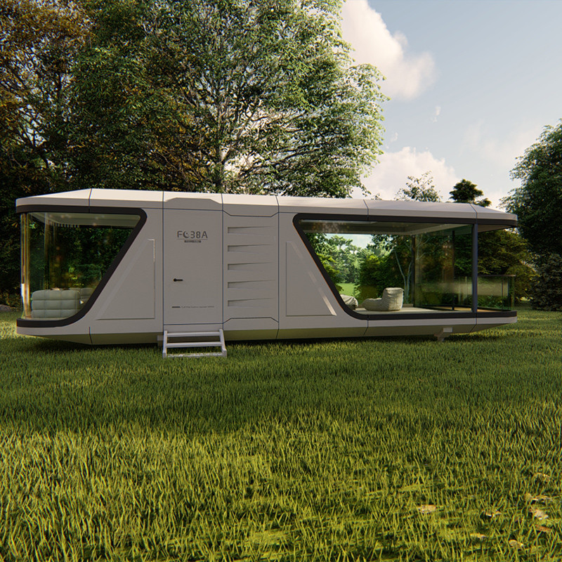 Luxury Ecological Prefabricated Galvanized Steel Mobile Outdoor Capsule House For Homes And Offices