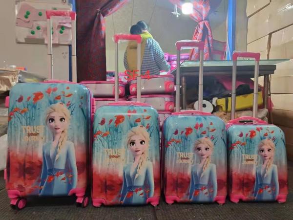 16/18/20/22 Inch Waterproof Children Printing Travel Luggage PC Kids Trolley Bag