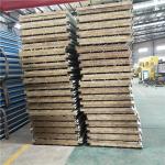 960mm rock wool sandwich panels roof sheet with waterproof cap for prefab