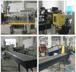 Wholesale Recycled Plastic Pelletizer Twin Screw Extruder , PET Bottle Flakes Granulating Machine from china suppliers