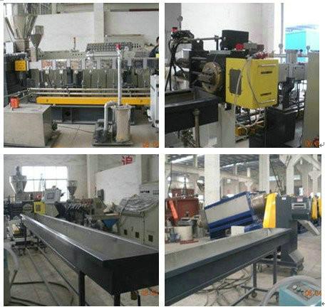 Recycled Plastic Pelletizer Twin Screw Extruder , PET Bottle Flakes Granulating