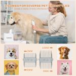 Pet Hair Fur Grooming Package Electric Clipper Slicker Brush and Vacuum Cleaner
