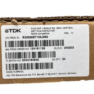 Wholesale B32656S7155J562 TDK/EPCOS high-performance film capacitor 100% original and imported from china suppliers