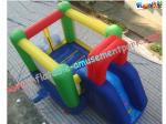 Customized Mini Nylon Inflatable Bounce Houses , Bounce Slide House For Kids