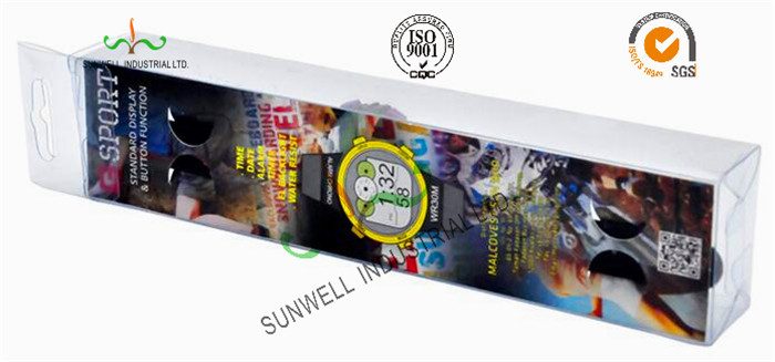 Sprot Watch Transparent Plastic Packaging Boxes , Clear Plastic Retail Packaging