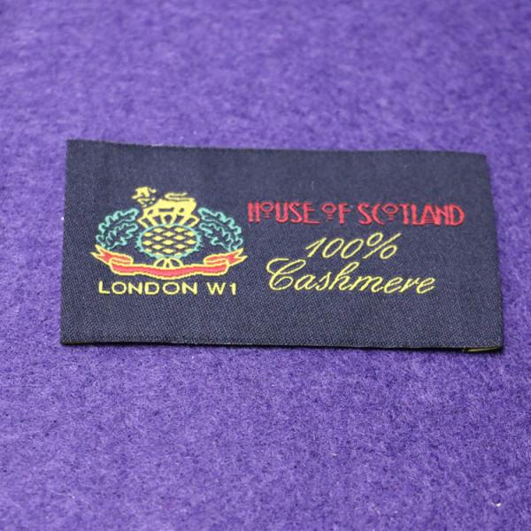Quality OEM Garment Luxury Custom Apparel Tags Black Polyester Square Sew In Name Labels for sale