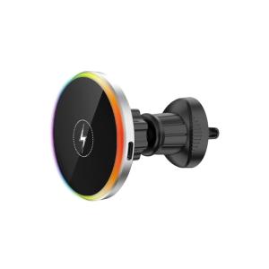 Wholesale 15W Magnetic Car Holder with Magnetic Wireless Charging Silver/Grey Color from china suppliers