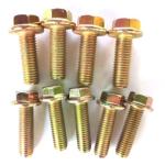 Zinc Yellow Plated M20 Grade 8.8 Bolts / Hex Head Flange Bolt