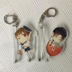 RHOS Small Anime Keychain Charms Glitter Epoxy Charms Non Toxic