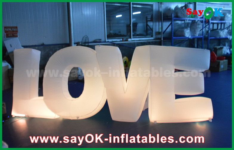 Colorful Inflatable Letter Love With Led light For Party / Wedding Decoration