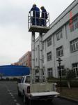 Hydraulic Trailer Mounted Lift Double Mast Vertical Aerial Work Platform For