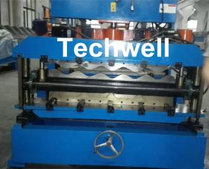 Wholesale Steel Glazed Roof Step Tile Roll Forming Machine With Hydraulic Type Pressing For Making Steel Roofing Sheet from china suppliers