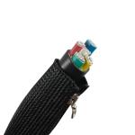 Cable Organizer PET Monofilament Zipper Cable Sleeve Braided Wrap Easy