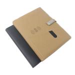 Usb Vintage Pu Leather Traveled Powerbank Wireless Charging Notebook Luxury