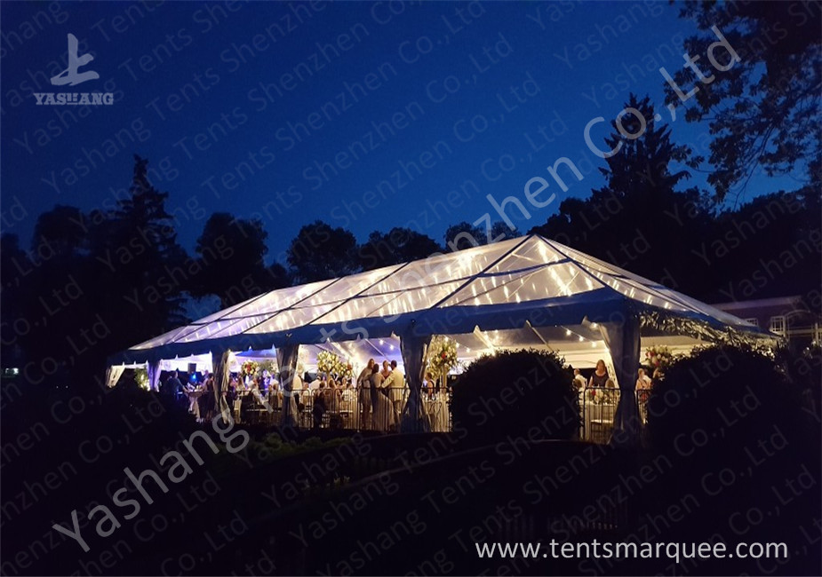 Transparent PVC Cover Outdoor Party Tent Marquee With Bright Lighting Decoration