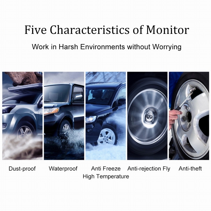 Ouchuangbo car TPMS tire Pressure Monitoring System Cigarette Lighter Power Alarm Systems in stock