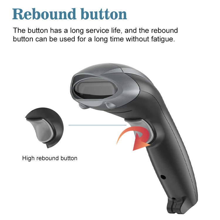 Handheld 2D Wired Barcode Reader Scanner QR PDF417 Long Transfer Distance