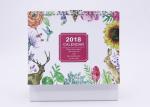 Paper Desk Calendar With Transparent Plastic Cover , 300gsm Business Desk
