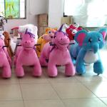 Hansel battery power plush motorized animals horse toy wheel for indoor
