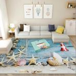 3D Sea Beach And Shell Household Bedroom Living Room Floor Carpet Special Style