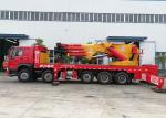 Heavy Duty Truck Mounted Telescopic Crane , Truck Bed Mounted Crane Folded Boom