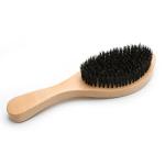 Custom Logo 360 Wave Brush Long Wooden Handle For Men Soft Hard Boar Bristle