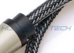 Halogen - Free Electrical Braided Sleeving , Black / Grey PET Braided Sleeving
