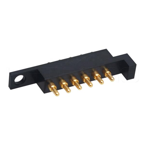 Medical Equipment Spring Probes Pogo Pins Black Plastic Housing 0.001mm