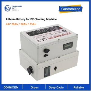 Wholesale CLF OEM ODM 25.6V 26Ah 30Ah 35Ah Long Battery Life Strong Power Lithium battery for PV clean machine 24V DC Motor from china suppliers