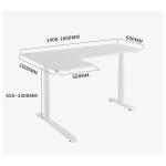 Electric Height Adjustable Standing Table Deluxe Mid Century Modern L Desk for