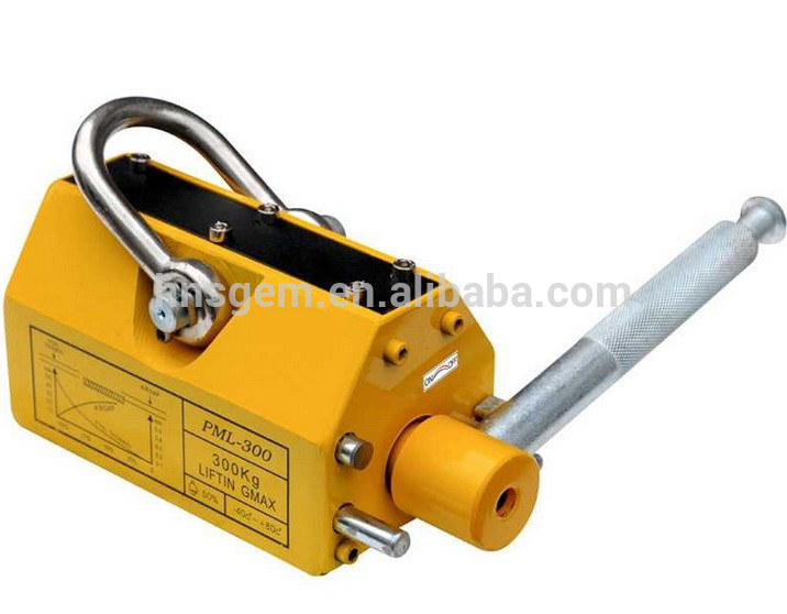 Yellow Heavy Duty Lifting Magnets Non Dangerous Slings 900kg Attraction Force