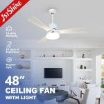 Solid Wood DC220V Bedroom Ceiling Fan Light Energy Saving 6 Speed