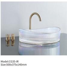 Wholesale Sleek Glass Basin Sink for Trendy and Sophisticated Bathroom Designs from china suppliers