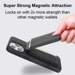 PU Leather MagSafe Wallet Stand Customizable With Embossed Or UV Print Logo