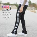 OEM Custom Embroidery Print Logo Slim Fit 100 Cotton Heavyweight Stacked Flared