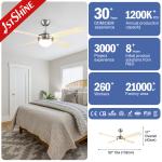 52" MDF Blades AC Motor Modern Decorative Ceiling Fan Manufactured by 1stshine