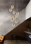 New LED acrylic chandelier modern staircase lighting lamps living room long