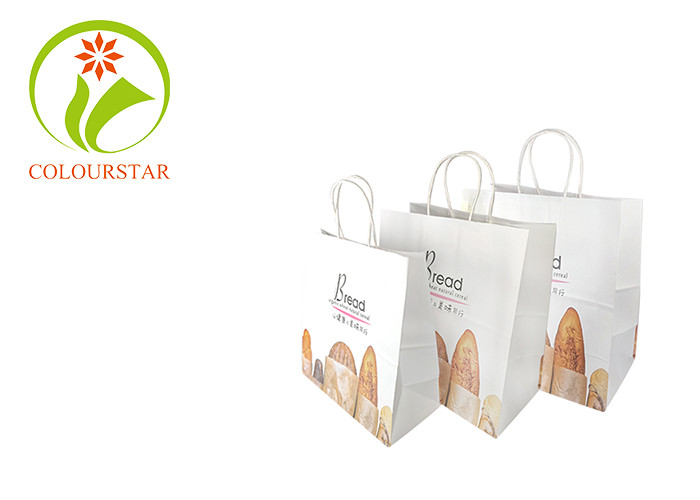 Custom Logo Printed Cheap Eco Recycle Take Away Food Packaging Brown Craft Paper Bag With Handles