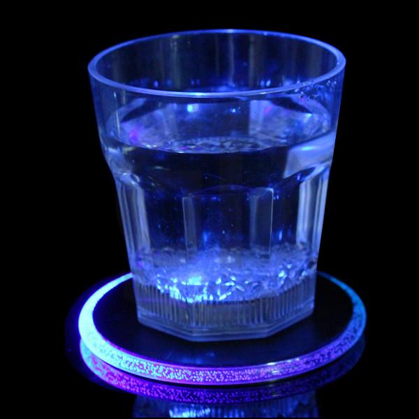 Weight Activated Round LED Acrylic Coaster For Table Centerpieces, Weddings,