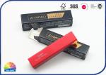 Lipstick Package C1S Embossed Paper Folding Boxes Gold Stamping Logo