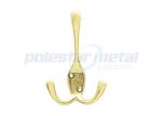 Hotel / Hospital Decorative Door Hardware Satin Nickel Robe Tri Hook 3-15/16"